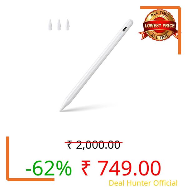 BLEBLE Stylus Pen for ipad, Active Pencil with Quick Charge, Palm Rejection Tilt Sensitivity, White