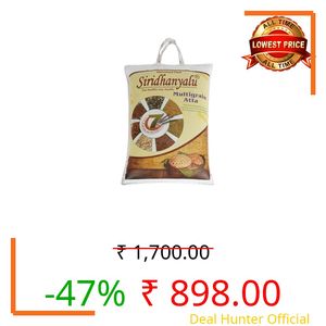 SIRIDHANYALU Multigrain Mixed Millet Flour (Atta) Gwt. 5Kg | Siridhanyalu Nature's Super Foods Mixed Multi Millet Flour Multi Millet Powder (4600)
