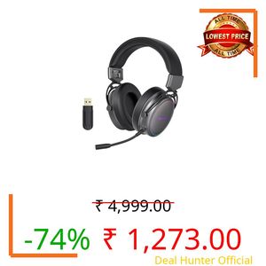 amazon basics On Ear Wireless Gaming Headphones | +20 hrs Playtime | 2.4Ghz Ultra Low Latency | Bluetooth 5.2 | Dual Mode | PS, PC, Tablet, Mobile Phone Compatible