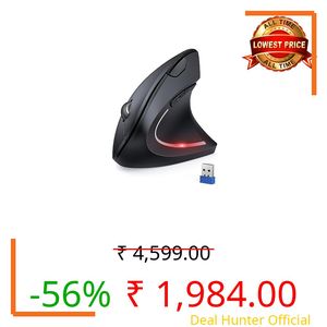 TECKNET 2.4GHz Ergonomic Mouse, 4800 DPI Wireless Vertical Mouse