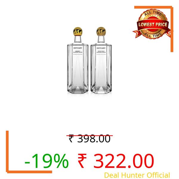 Estuary Assorted Pack Blending Water (Whisky & Single Malt 330ML) | Pack of 2| Premium Non-Alcoholic Mixer