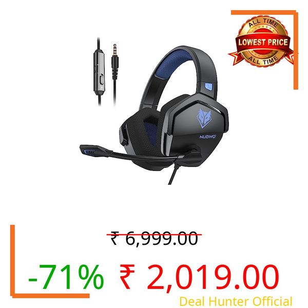 NUBWO N16 Gaming Headset - Noise Canceling Mic, Stereo Sound, and Comfortable Design for PS5, PS4, Xbox One, Switch, PC, Laptop, and Mac (Blue)