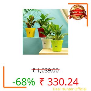 TrustBasket Helix Pot 7-inch Table Top Planter Pot (Pack of 4) | Heavy Duty Plastic Indoor and Outdoor Planter for Home Decor.