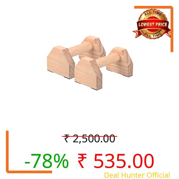 Wooden Parallettes, Solid Pushup Bars Stands Non-slip Rubber Feet Handstand Bars Calisthenics Equipment for Fitness, Gymnastics