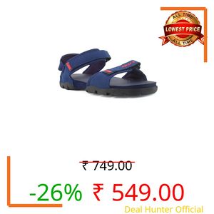 SPARX Men SS-119 Navy Blue Red Floater Sandals (Size - 9)