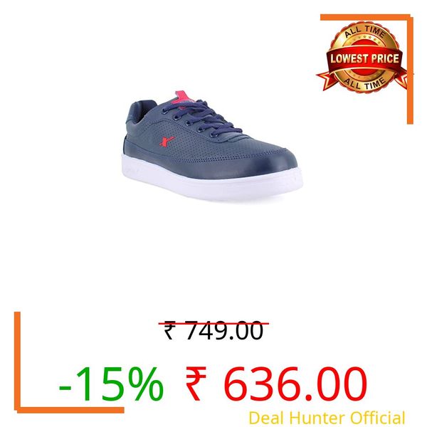 SPARX Casual Shoe SM-734 for Men – Lightweight, Stylish & Comfortable Lace-Up Casual Footwear, Office, Travel and Outdoor Activities Navy Blue