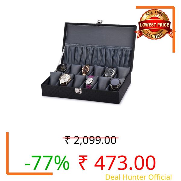 Galaxy Craft Black Design watch box for 12 watches (WITHOUT WATCHES)