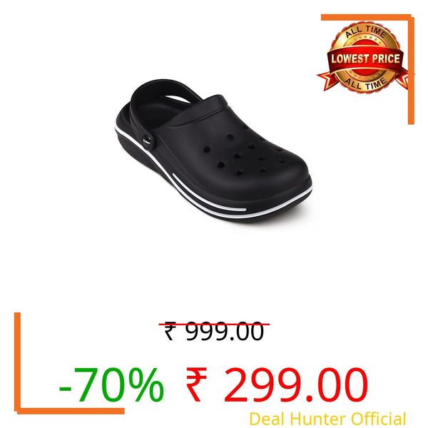 CASSIEY Unisex-Adult Backband Clog Sandal- Black