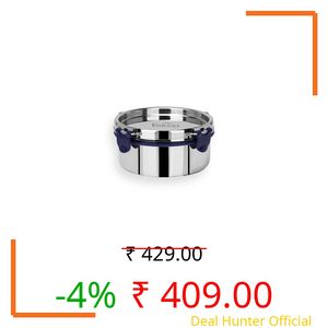 PDDFALCON Stainless Steel Lunch Box EcoNxt Container Set of 1 Blue (500ml),100% LeakProof BIS Certified, Jindal Seal & Made In India