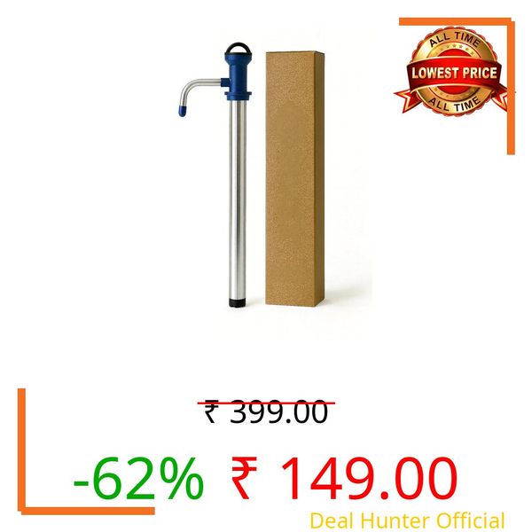 Bimex Stainless Steel Manual Hand Kitchen Oil Pump for 15 kg Oil Tin | Kitchen Cooking Oil Pump (Pack of 1)