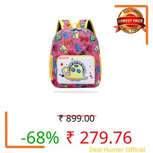 BEMBIKA Kindergarten Cute Cartoon Kids School Bag for Boys and Girls, Toddler Preschool Plush Travel Schoolbag, Perfect Book Bag, Casual Backpack for Kids � (Dino Pink)