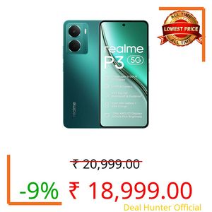 realme P4 5G (Steel Grey, 128 GB) (6 GB RAM) | 7000 mAh Battery | Mediatek Dimensity 7400 Processor | 6.77" AMOLED Display | 50MP + 8MP | 16MP Front Camera |