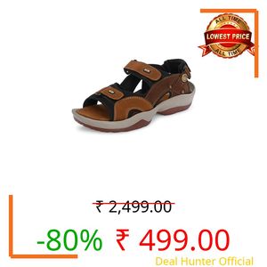 Centrino Sandals for Men |Flat Casual Sandals With Adjustable Velcro Closure For Easy Wear With Flexible Fitting And Trendy | Stylish Sandal With Unique Sole Design for Office & Travel Brown 11 UK (3263)