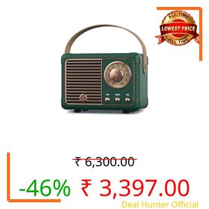 PRUNUS Bluetooth Speaker, Mini Wireless Bluetooth Speaker,Cute Support USB/TF Card/AUX for Kitchen Desk Bedroom Office Party Outdoor(Green)