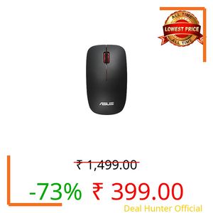 ASUS WT300 Wireless Ergonomic USB Mouse, Ambidextrous Design, Up to 1600 Dpi, Compact & Lighweight Mouse,2.4GHz Nano Dongle, Up to 15 Months of Battery Life - Black