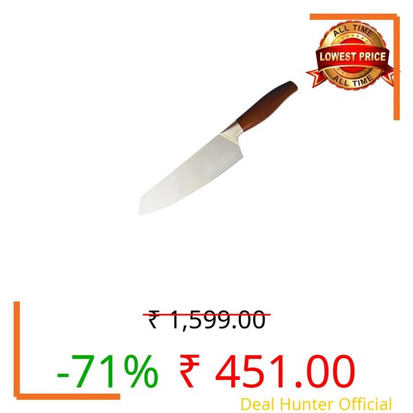 Machado German High Carbon Stainless Steel Conical Edged Cleaver, Peeling, Paring, Boning Knives, Suitable for Cutting Vegetables, Fish, etc for Kitchen, Hotel, Restaurants - 12 in