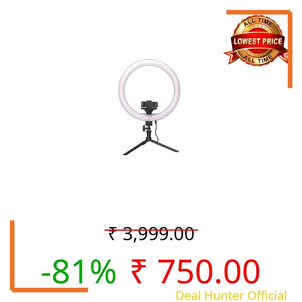 Osaka® 14Inch Professional LED Ring Light 15W Dimmable Lighting with Table Tripod 2 Color Modes for Photo Shoot Video Shoot Live Stream Makeup Compatible with iPhone Android Phones and Cameras.
