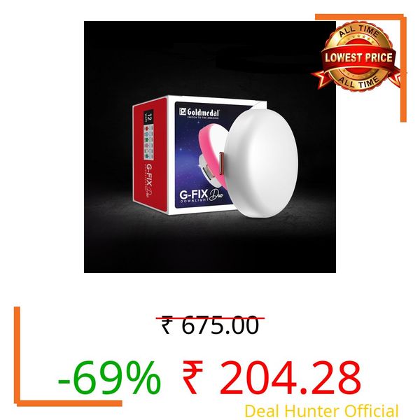 Goldmedal G-Fix 12W Duo Round Downlight |LED Downlight for False Celing,Home,Hall,Room,Office,Shop | 2-in 1 Round Junction LED Light | Cool Daylight + Green | Pack of 1