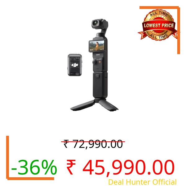 DJI Osmo Pocket 3 Creator Combo, Vlogging Camera with 1'' CMOS & 4K/120fps