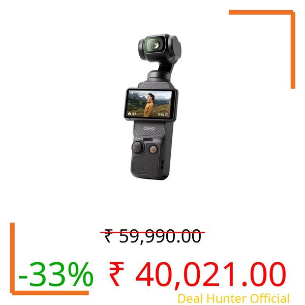 DJI Osmo Pocket 3, Vlogging Camera with 1'' CMOS & 4K/120fps Video, 3-Axis Stabilization, Fast Focusing, Face/Object Tracking, 2" Rotatable Touchscreen, Small Video Camera for Photography, YouTube