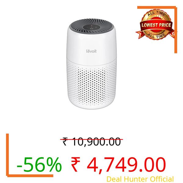 LEVOIT Core Mini Air Purifier For Coverage Area 183 Sq Ft, H13 Truehepa Filter, Remove 99.97% Dust, Smoke, & Pollen, With Fragrance Sponge, (2 Years Warranty), White