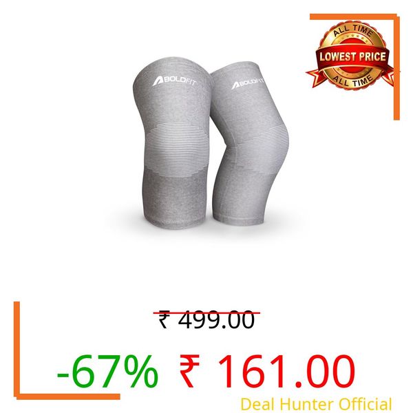Boldfit Knee Caps for Women for Pain Relief Compression Knee Support for Men Gym Running Jogging Sports Workout Cap Pad Sleeve Braces Band Belt Guard Premium Leg Pain Relief Products - Grey L
