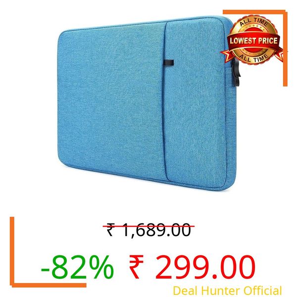 Dynotrek Pro 14 inch Laptop Sleeve Bag Pouch, Computer Cover Accessories Pocket, Portable Laptop Case Compatible for MacBook Air/Pro, Dell, HP, Acer, Asus, Lenovo-Royal Blue