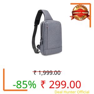 Dynotrek Mile Grey Messenger Bag Sling Bag Crossbody Shoulder Bag for Men Women Travel Work Satchel Bags (Grey)