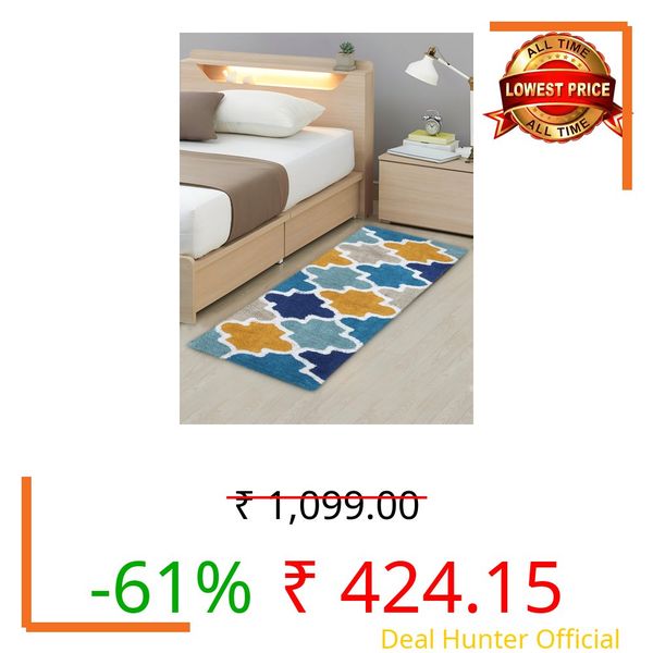 AAZEEM Hallway Runner Rug Machine Washable Rug, 20"X48" Kitchen Runner Rug Cotton Farmhouse Low-Pile Entryway Rug for Laundry Room Bedroom Bathroom Foyer Living Room,Bedside Rug for Kids Room(Yellow)