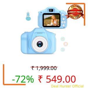 CADDLE & TOES Instant Selfie Camera Toy for Kids | 13 MP HD Digital Video Recorder with Flash & 32GB SD Card | Birthday Gift for Girls & Boys Age 3-12 | Portable Photography Gadget (New Blue)