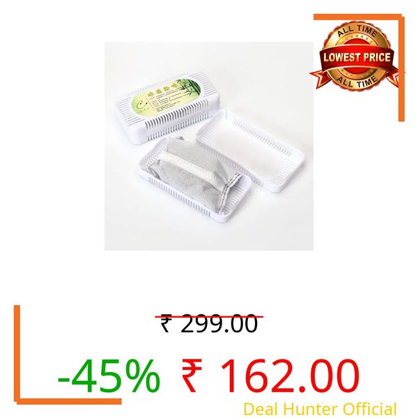 2 Pc Fridge Freshener Air Purifier Bamboo Charcoal, Fridge & Freezer Odor Absorber & Freshener (Pack of 2)