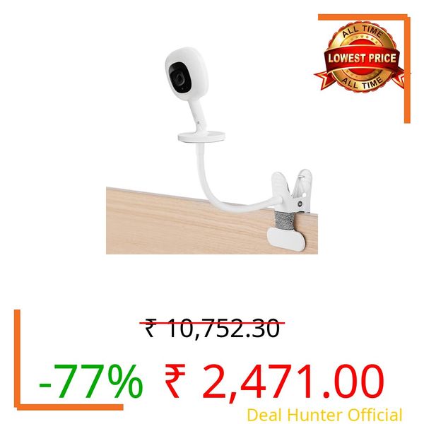 iTODOS Baby Monitor Mount Compatible with Nanit Pro Smart Baby Monitor & Flex Stand Baby Monitor, 8inches Flexible Arm Monitor Mount,Attach Your Baby Cam Wherever You Like-1pack