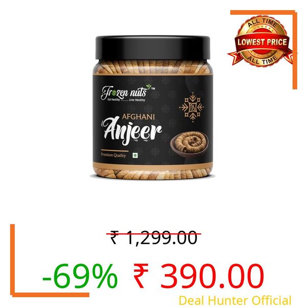 FROZEN NUTS Afghani Dried Figs (Anjeer) 900g | Natural Soft Dry Fruit | Anjeer Rich in Fiber Calcium | Ready to Eat Snack | Dried Figs for Daily Use Natural Anjeeer for All Ages
