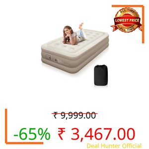 ZODAS FEAHRZEUG Single Airbed, Inflatable Mattress, 191x99x40cm, Brown, Waterproof, 200kg Capacity, Plush, Minimalist, Inflates in 3 Mins, Suitable for Home & Camping