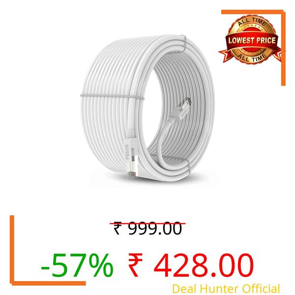 FEDUS 20 Meter Cat6 Heavy Duty Outdoor Cable Weatherproof/UV Resistant 10000mbps Ethernet Cable Suitable for Direct Burial Installations cat6 Ethernet Patch Cable LAN Cable Internet Network Cord