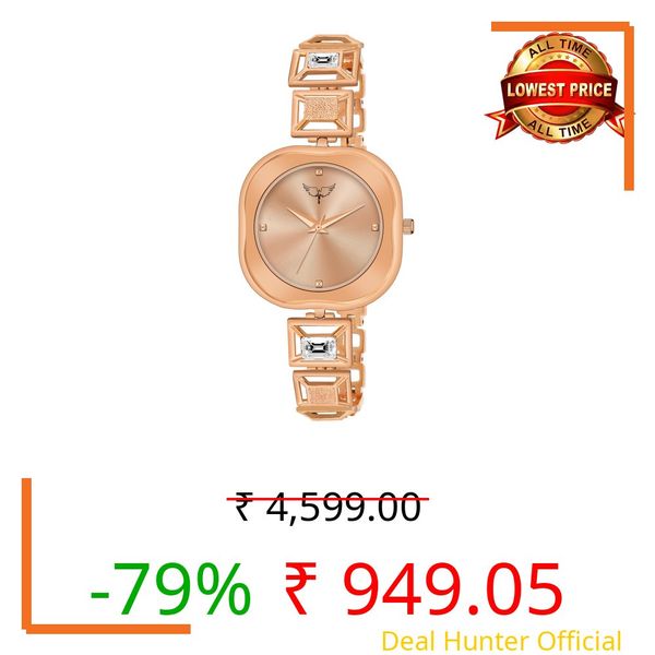 WHITE BIRD Brass Analog Dial Womens Watch-Wb05456 (Rose Gold)