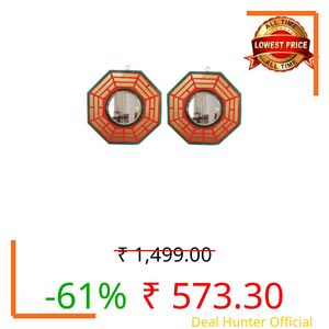 Bless Kraft Bagua Mirror for Vastu Feng Shui Convex BaguaMirror Positive Energy, Protection Wall Door Hanging for Home and Office (Referred by Vastu Expert) (Bless_Kraft_Bagua_Mirror_9_Combo)