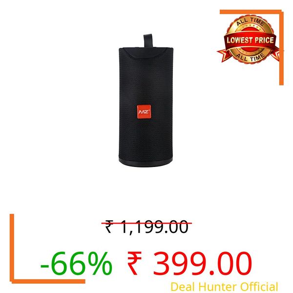 MZ TG-113 (Portable Bluetooth Speaker) Dynamic Thunder Sound with High Bass 10 W Bluetooth Speaker (Black, Stereo Channel)