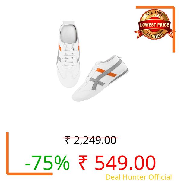 SELFIEE Stylish Trendy Lightweight Casual Comfortable Lace-up Sneaker Shoes for Boys & Mens Orange