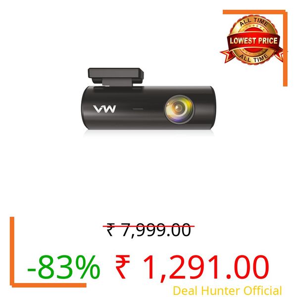 VW Car Dash Camera VW100G (with GPS Log) Dash Cam | Full HD 1080p | Wide Angle View | G-Sensor | WiFi | Hard Wire Kit (Car Charger Not Included) | Emergency Recording | (Dashcam GPS)