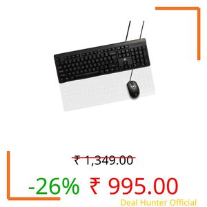 HP KM150 Wired Keyboard and Mouse Combo Full-Size Keyboard, 1600 DPI Ergonomic Optical Sensor Mouse, Instant USB Plug-and-Play, 12 Shortcut Keys, Adjustable Slope Keyboard (3-Years Warranty)