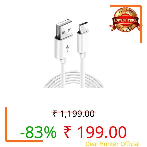 JIOLIVE Fast Type C Usb Cable Compatible with vivo X100 Pro Original USB Type C Sync Cable Quick Charge Cable Strong & Durable High Speed Data Sync Transfer Cable (White, 4Amp)