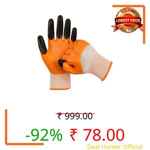 GROWTOP Cotton Gardening Claws Gloves For Digging Planting Nursery Plants Garden Easy To Dig Farming Cut Proof Heavy Duty Hand Gloves,Safty Gloves Pack of 1 Pair