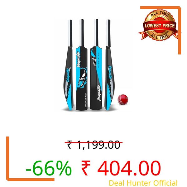 Jaspo Dominator Venom Edition 34 Inches Plastic Cricket Bat+Ball Octopus Grip|Best for Practicing-Recommended to Play with Soft Rubber, Tennis/Wind Ball.
