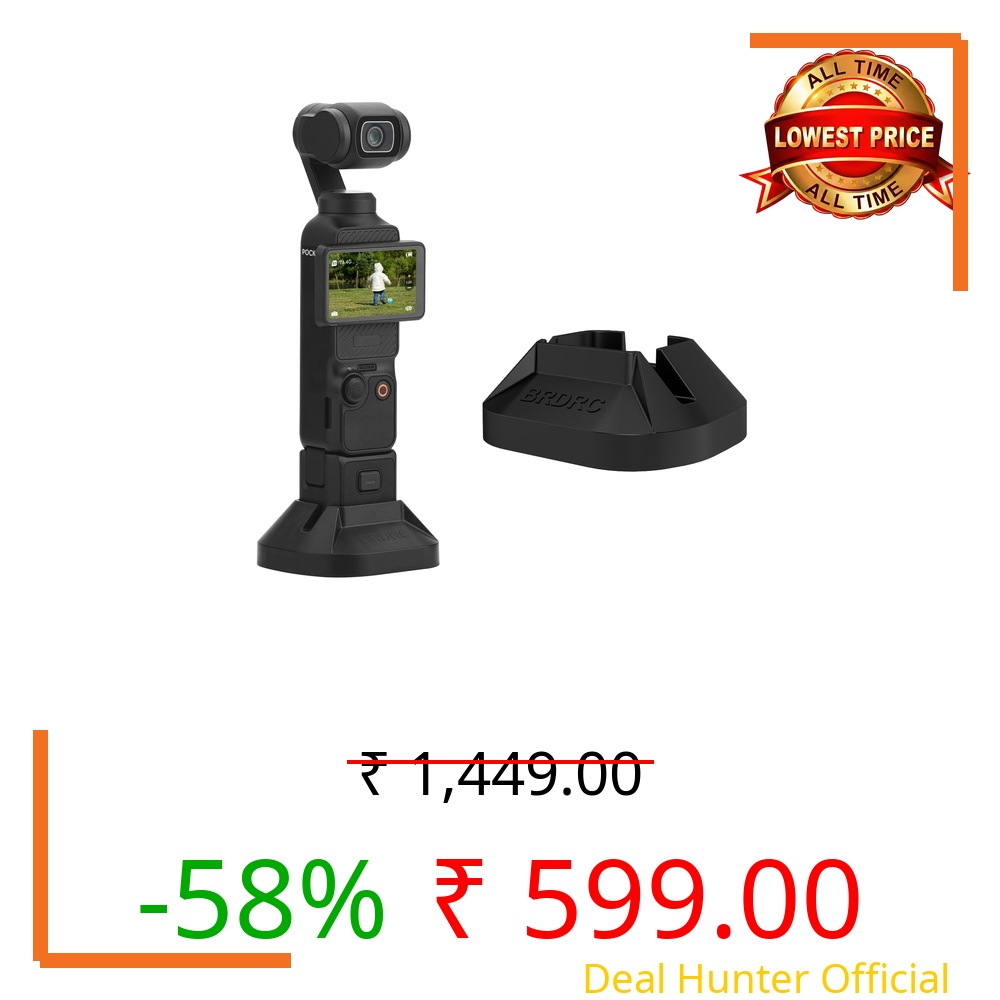 BRDRC Camera Mount Stand Base Support Base for DJI OSMO Pocket 3 Creator Combo Desktop Stable Bracket Non-Slip Support Adapter Camera Mount Gimbal Accessories