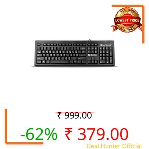 LAPCARE LMK-012 Multilingual USB Keyboard – Hindi English Typing, 104 Silent Keys, 10 Million Keystrokes, 1.5M Cable, Rupee Key, Membrane Switch – for Business & Office Use