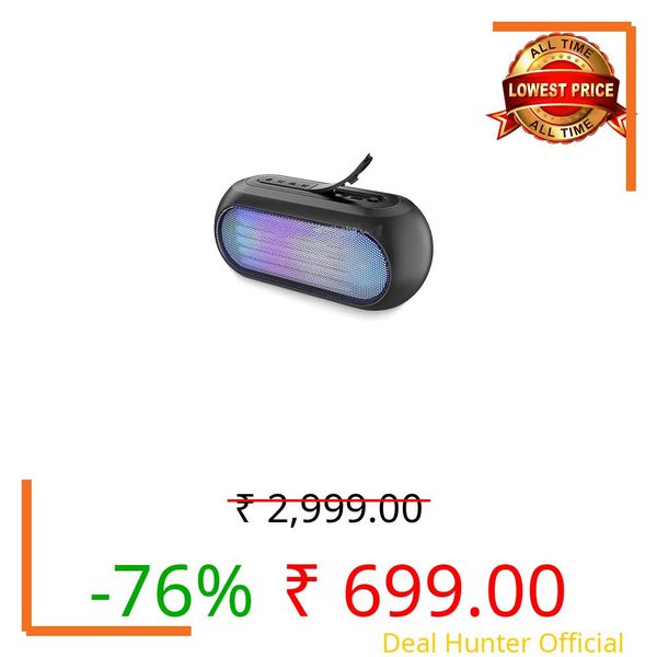 Cospex RGB Colorful Light Bluetooth Speaker with 7 Led Colors and 6 Light Modes, Mixed Color Flashes That sync with The Beat, Compatiable for All Smartphones_M17