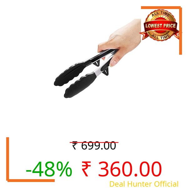 Turbid Silicone Spatula - Nonstick, Heat Resistant Cooking & Baking Flipper for Pancakes, Omelettes, Pizza, Steak, Dosa - Ideal for Griddle Pans, Cookware and Fish Turner (Silicone Tong)