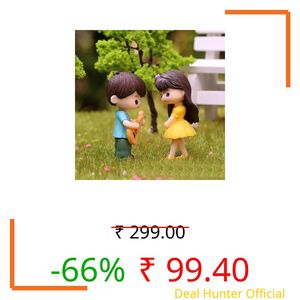 CraftVatika Valentine Guitar Couple Lovers Miniature Showpiece Valentine Gift for Girlfriend Boyfriend Husband Wife Decorative Showpiece (Multi, Resin 5 Centimeters)