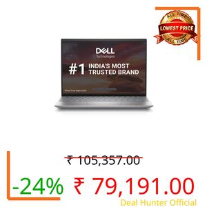 Dell New Inspiron 13, Intel Core Ultra 5-125H, 16GB RAM, 512GB SSD, QHD+ 13.3"/33.78cm, Windows 11, MS Office 2021, Silver, 1.24Kg, Backlit KB, FPR, AG 300nits AI Powered Laptop